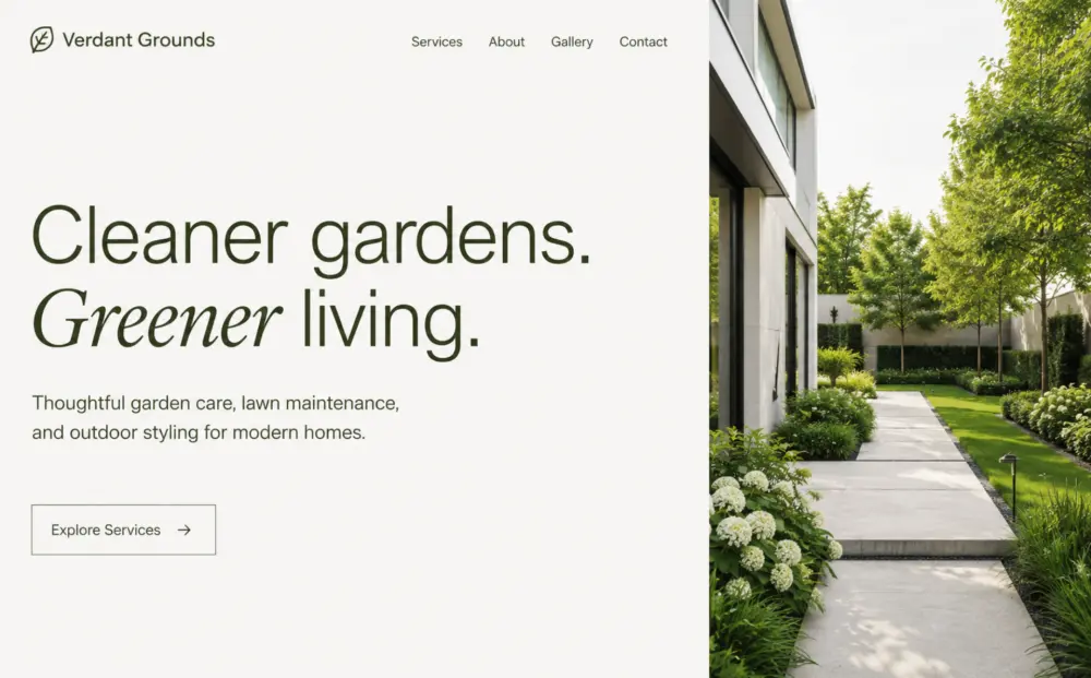 Verdant Grounds — concept website preview