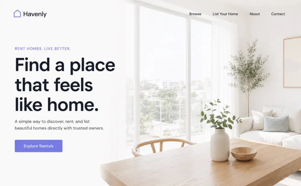 Havenly — concept website preview